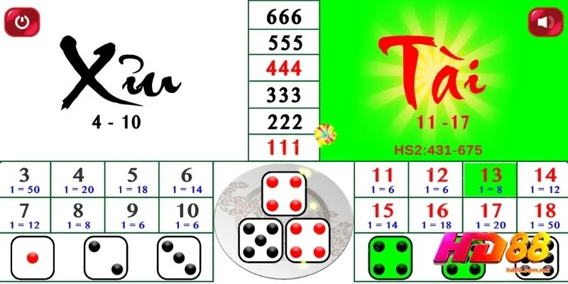 Cách Chơi Tài Xỉu HD88 Chi Tiết Dễ Hiểu Cho Người Mới