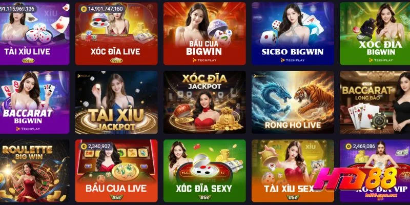 Các siêu phẩm Casino không thể bỏ qua tại HD88