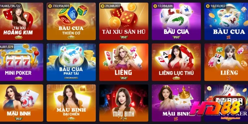 Những siêu phẩm Game bài không thể bỏ qua tại HD88