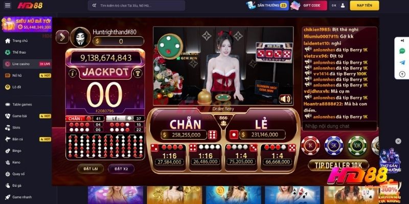 Casino Live HD88 cùng Dealer quyến rũ